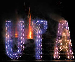 UTA lit up in fireworks
