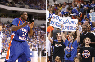 UT Arlington fans and player Anthony Vereen