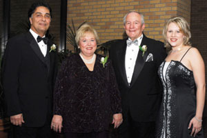 Mojy Haddad, Mary Ann Van Siclen and David Webster with Theresa Berend