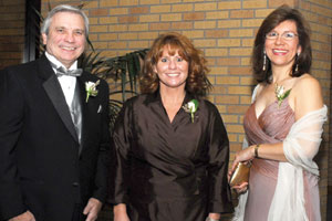 Mojy Haddad, Mary Ann Van Siclen and David Webster with Alumni             Association Board of Directors President Theresa Berend